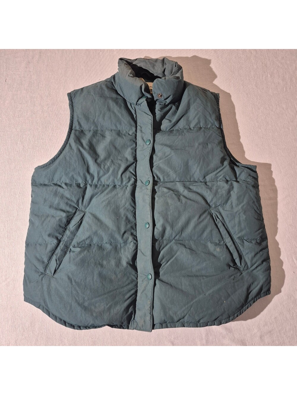 Vintage Eddie Bauer women's goose down green puffer vest XL XLarge